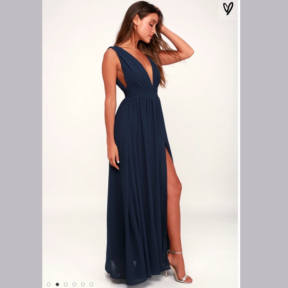 Heavenly Hues Navy Blue Maxi Dress